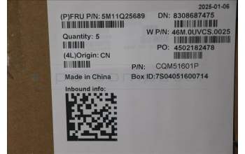 Lenovo 5M11Q25689 C-Cover with keyboard, Czech Slovakian, Black, WWAN, UK