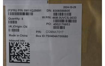 Lenovo 5M11Q25691 MECH_ASM GRP_KBD_BZL_ENG_WW_BK_CHY