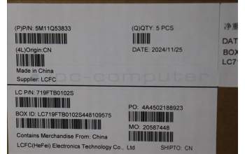 Lenovo 5M11Q53833 MECH_ASM KBD Ccvr ITA BK BL SRX UK BK