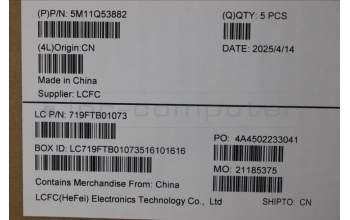 Lenovo 5M11Q53882 MECH_ASM KBD Ccvr POR BK BL SRX UK BK