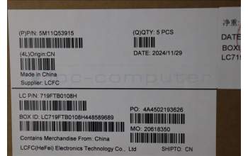 Lenovo 5M11Q53915 MECH_ASM KBD SWE/FIN BK BL SRX UK BK