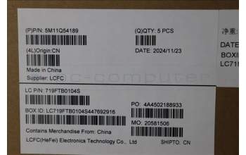 Lenovo 5M11Q54189 C-Cover with keyboard, Portuguese, Black, Backlight, WWAN, UK