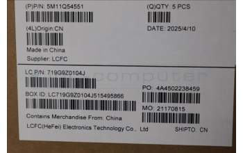 Lenovo 5M11Q54551 MECH_ASM BL KB BK EURO ENG SRX