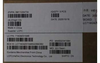 Lenovo 5M11Q54734 MECH_ASM BL KB BK TUR SRX