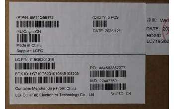 Lenovo 5M11Q55172 MECH_ASM FRU ASM Ccover SWS FP DFN