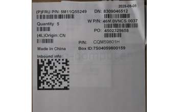 Lenovo 5M11Q55249 C-Cover with keyboard, Portuguese, Luna Grey, Non-Backlight, No World Face Camera, UK