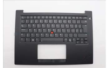 Lenovo 5M11Q60681 C-Cover with keyboard, Switzerland, Black, Backlight, UK