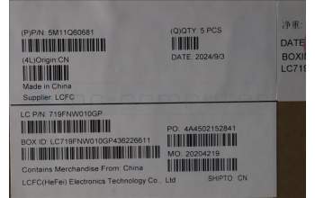 Lenovo 5M11Q60681 C-Cover with keyboard, Switzerland, Black, Backlight, UK