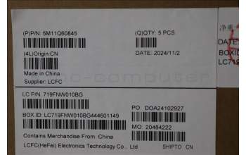 Lenovo 5M11Q60845 MECH_ASM BL KB BK SC NORDIC SRX