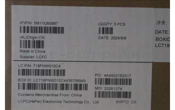 Lenovo 5M11Q60887 C-Cover with keyboard, UK English, Black, Backlight, UK