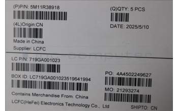 Lenovo 5M11R38918 MECH_ASM GRP_KBD_BZL_ARA_WL_LG_LTN