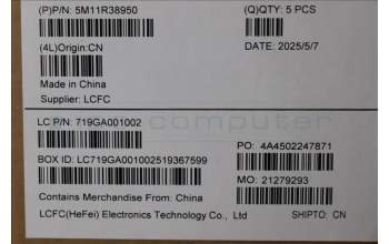 Lenovo 5M11R38950 MECH_ASM GRP_KBD_BZL_ILD_WL_LG_LTN