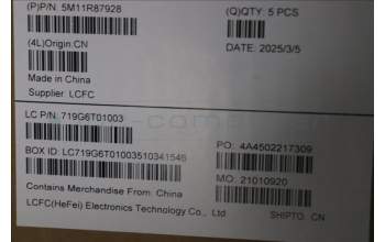 Lenovo 5M11R87928 MECH_ASM GRP_KBD_BZL_BEL_WL_BKGY_LTN