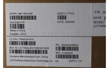 Lenovo 5M11R91439 MECH_ASM BL KB GY FPR JPN CHY