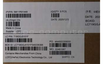 Lenovo 5M11R91449 MECH_ASM BL KB GY FPR NORDIC CHY