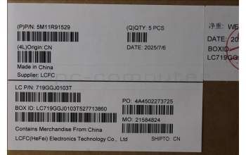 Lenovo 5M11R91529 MECH_ASM BL KB GY FPR WW SLV CHY