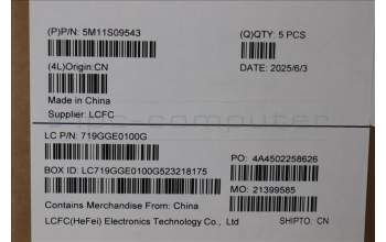 Lenovo 5M11S09543 MECH_ASM BL KB BK DEN LTN