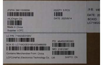 Lenovo 5M11S09556 MECH_ASM BL KB BK GRE CHY