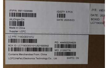 Lenovo 5M11S09589 MECH_ASM BL KB BK SWS LTN