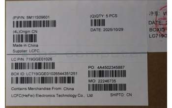 Lenovo 5M11S09601 MECH_ASM BL KB BK UKR LTN