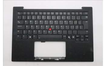 Lenovo 5M11S09663 C-Cover with keyboard, Switzerland, Black, Backlight, WWAN, UK