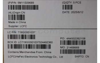 Lenovo 5M11S09689 C-Cover with keyboard, French, Black, US