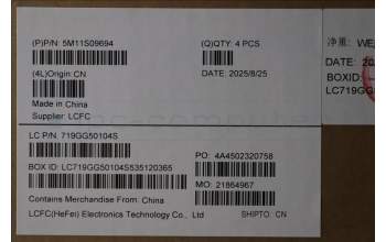 Lenovo 5M11S09694 MECH_ASM FRU KBD W/C HUN (CHY) UK BK