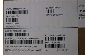 Lenovo 5M11S09704 MECH_ASM FRU KBD W/C RUS (CHY) US BK