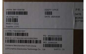 Lenovo 5M11S09708 MECH_ASM FRU KBD W/C SLV (CHY) UK BK