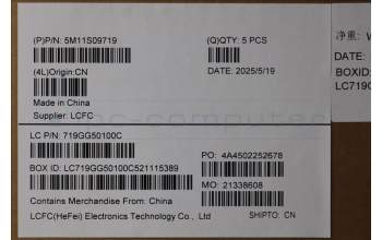 Lenovo 5M11S09719 MECH_ASM FRU KBD W/C UKE (SRX) UK BK