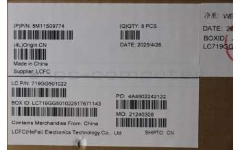 Lenovo 5M11S09774 MECH_ASM FRU KBD W/C GER BL (SRX) UK BK