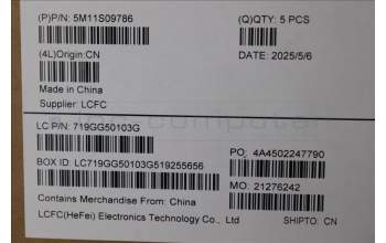 Lenovo 5M11S09786 C-Cover with keyboard, Hebrew, Black, Backlight, US