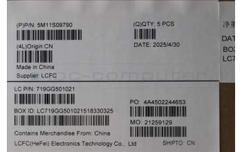 Lenovo 5M11S09790 MECH_ASM FRU KBD W/C ITA BL (SRX) UK BK