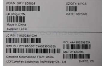 Lenovo 5M11S09828 MECH_ASM FRU KBD W/C UKE BL (CHY) UK BK