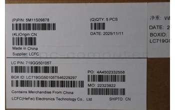 Lenovo 5M11S09878 MECH_ASM FRU KBD W/C UKR BL (SRX) US BK