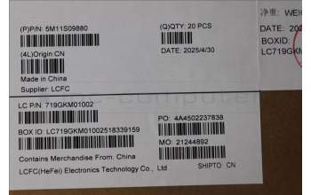 Lenovo 5M11S09880 MECH_ASM Kun 1.0 IRL POWER_BTN W FPR BK