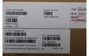 Lenovo 5M11S09881 MECH_ASM Kun 1.0 IRL POWER_BTN W FPR GY