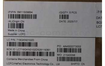 Lenovo 5M11S09894 MECH_ASM FRU IRL KBD W/C FRA (CHY) UK BK