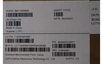 Lenovo 5M11S09968 C-Cover with keyboard, Danish, Black, Backlight, UK