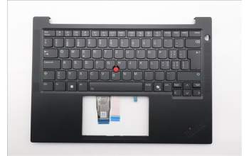 Lenovo 5M11S10026 C-Cover with keyboard, Switzerland, Black, Backlight, UK