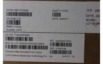 Lenovo 5M11S10028 MECH_ASM FRU KBD W/C SWS BL(SRX)UK BK