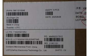 Lenovo 5M11S10048 MECH_ASM FRU KBD W/C BUL BL(SRX)UK BK