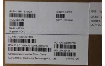 Lenovo 5M11S10128 MECH_ASM FRU KBD CCV SWS(Primax)UK BK