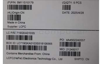 Lenovo 5M11S10179 MECH_ASM FRU KBD CCV GER BL(Liteon)UK BK