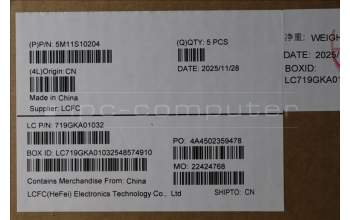 Lenovo 5M11S10204 MECH_ASM KB CCV CZE/SLK BL(Primax)UK BK