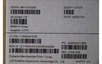 Lenovo 5M11S10229 MECH_ASM FRU KB CCV BUL BL(Chicony)UK BK