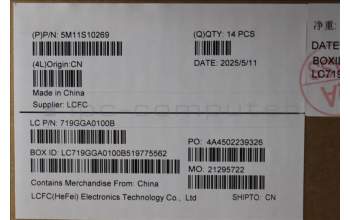 Lenovo 5M11S10269 Lenovo LCD Module, 14\", WUXGA, Touch, Anti-Glare, IPS, 500nit, 100%SRGB, W/RGB+IR Camera