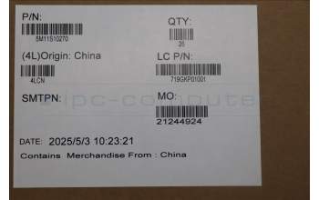 Lenovo 5M11S10270 MECH_ASM LUN 1.0 RPL Power BTN W/FP BK