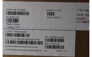 Lenovo 5M11S10282 MECH_ASM FRU KBD CCV SPA(Primax)UK BK