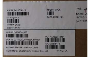 Lenovo 5M11S10313 MECH_ASM KBD CCV UKE (Chicony) UK BK